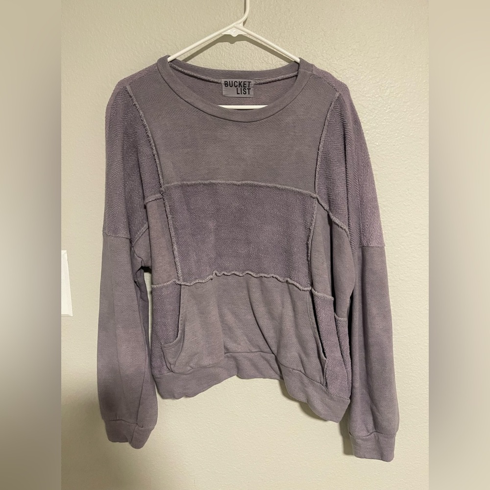 Bucket List women sweatershirt purple top